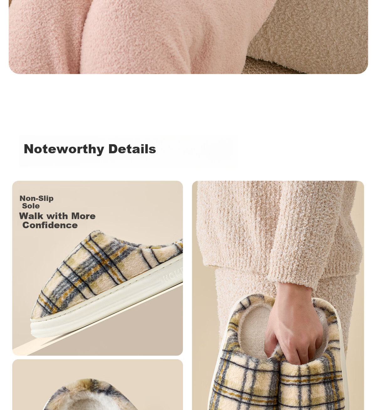 Grace Antibacterial Cotton Slippers Women Autumn Winter 2025 New Indoor Warm Non-slip Thick Sole Plush Slippers Men Couples 14