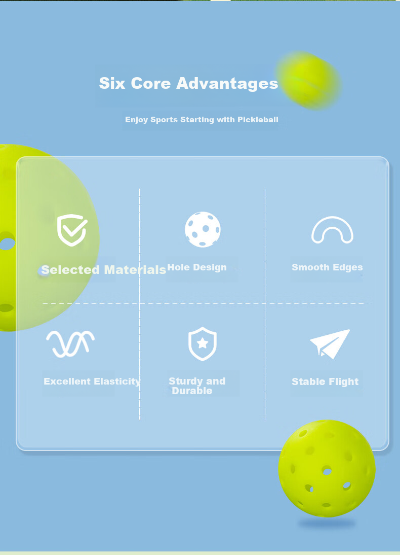 40,000 KM Pickleball Set Tournament-Grade Rotationally Molded Integrated Balls Indoor Outdoor Professional Competition 4-Pack 2