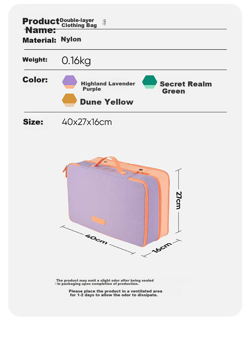 M Square Compressible Storage Bag Double-Layer Clothing Organizer Home Storage Bag Travel Luggage Organizer Sand Dune Yellow 10