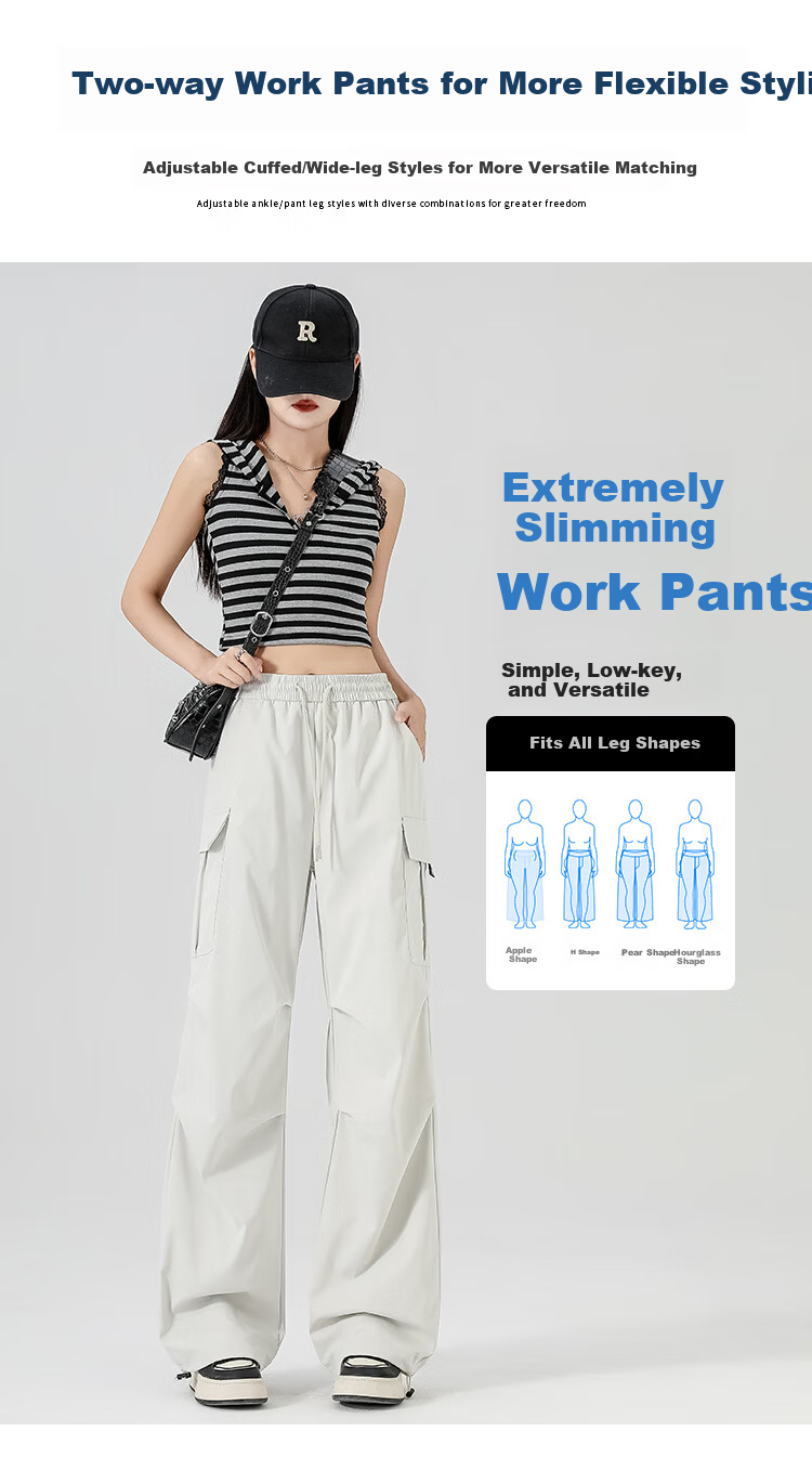 Xueqiman Twill Work Pants Women Summer Quick-Dry American Style Sports Convertible High-Waist Hiking Outdoor Softshell Pants 8