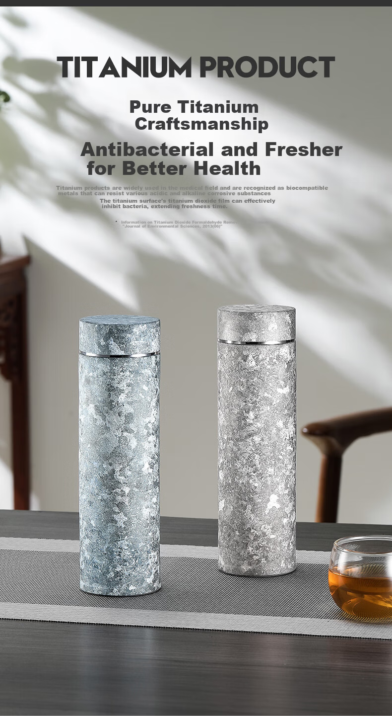 IMOGY Pure Titanium Insulated Double-Layer Tea Separation Cup High-Value Business Portable Car Water Bottle 3