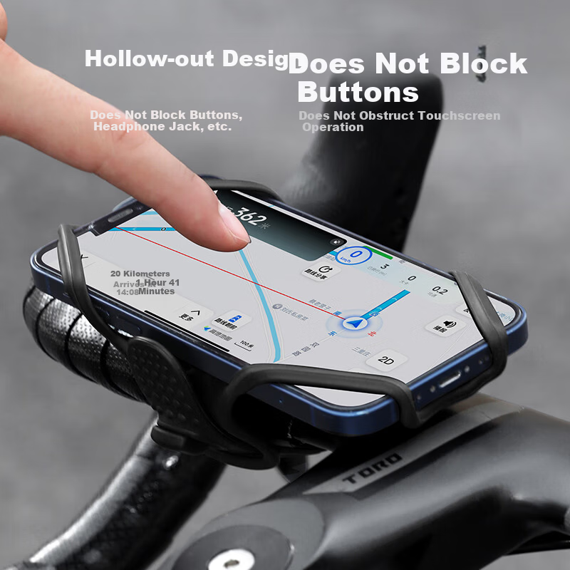 Captain Tas Silicone Phone Holder Cycling Navigation Mount Road Bike Mountain Bike Handlebar Integrated Bracket Strap Gear
