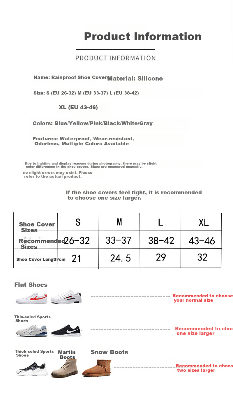 Jiuzhen [Jingcang Jisu Da] Jiuzhen Foldable Storage Rain Shoe Cover, Outdoor Waterproof High-Elastic Silicone Protective Rain Boots Rubber Shoes YZF49 Gray L Size 3
