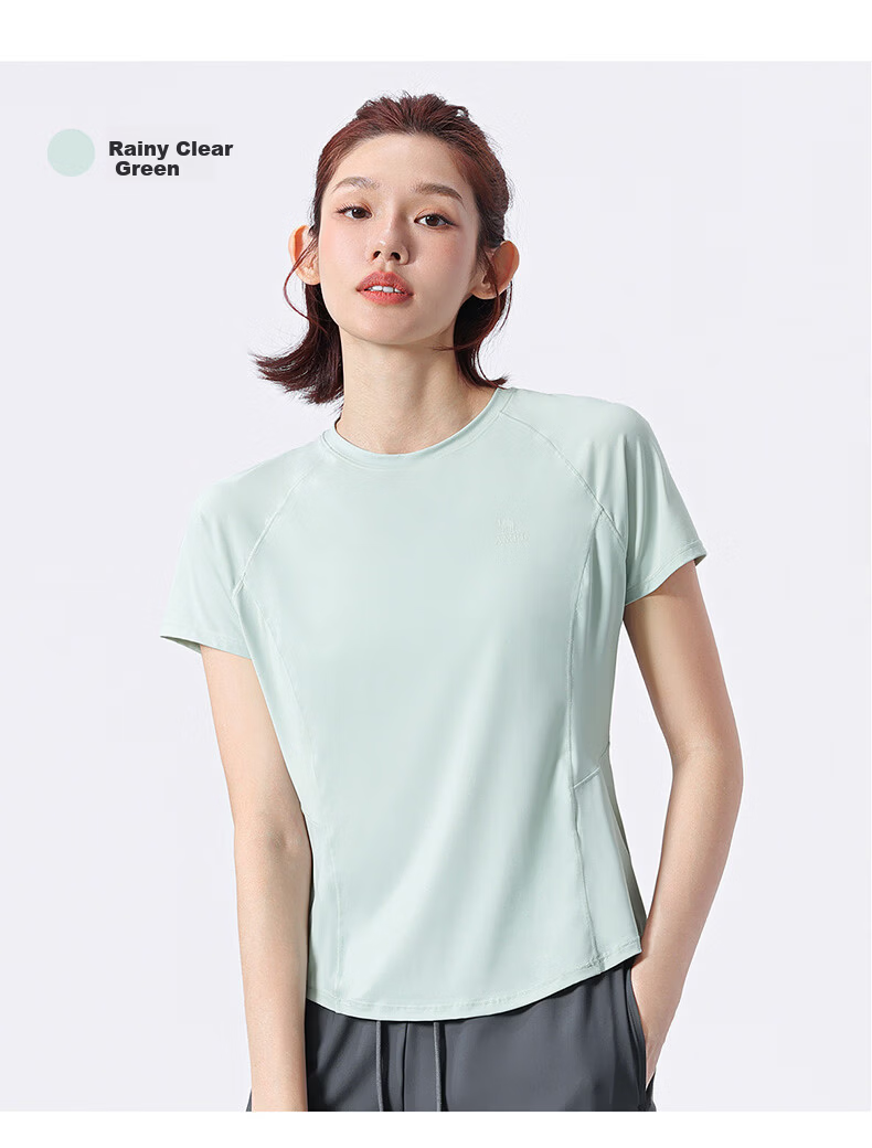 CAMEL Women's Ice Cooling Sports T-Shirt Quick-Dry Breathable Fitness Running Short Sleeve Y26BAWL6025 Dream Pink S 17