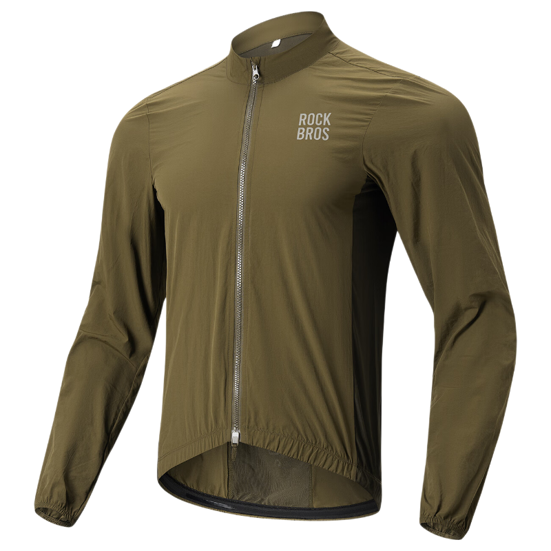 Rockbros Spring Summer Cycling Windbreaker Windproof Sunscreen Jacket Road Bike Breathable Men's Coffee 3XL