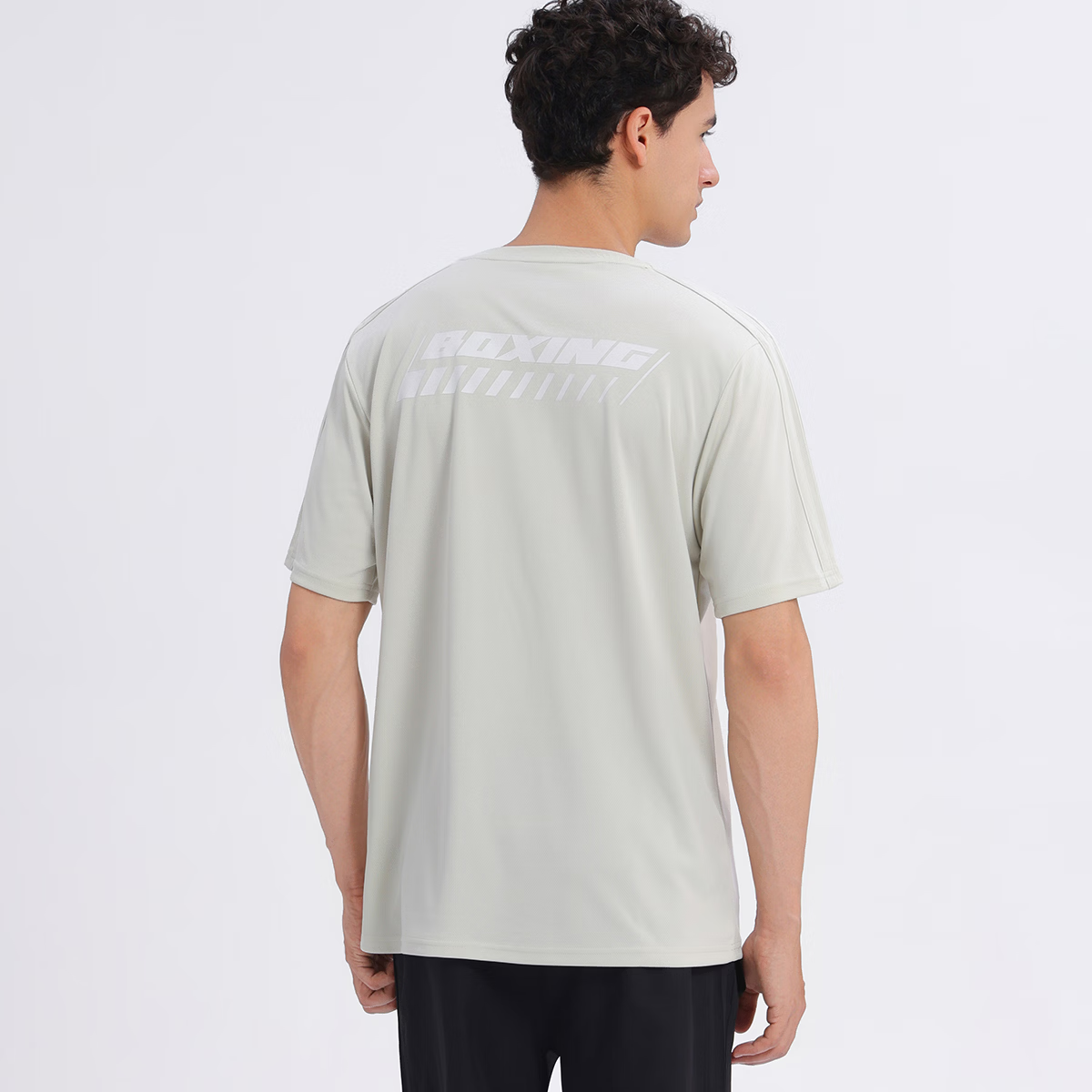 Adidas 26 New Men's Short-Sleeve Summer Lightweight Quick-Dry Outdoor Sports Round Neck Casual T-Shirt, Off-White, 3XL