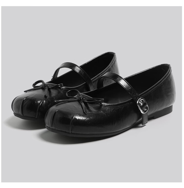 HUANQIU Silver French Style Ballet Mary Jane Flats for Women Summer Breathable Height Increasing Soft Sole Dress Shoes 29