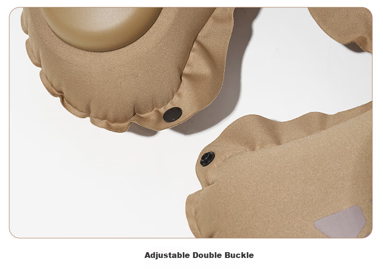 MOBIGARDEN Inflatable U-Shaped Neck Pillow for Outdoor Travel, Airplane, High-Speed Rail NX22663028 Warm Sand Color 13