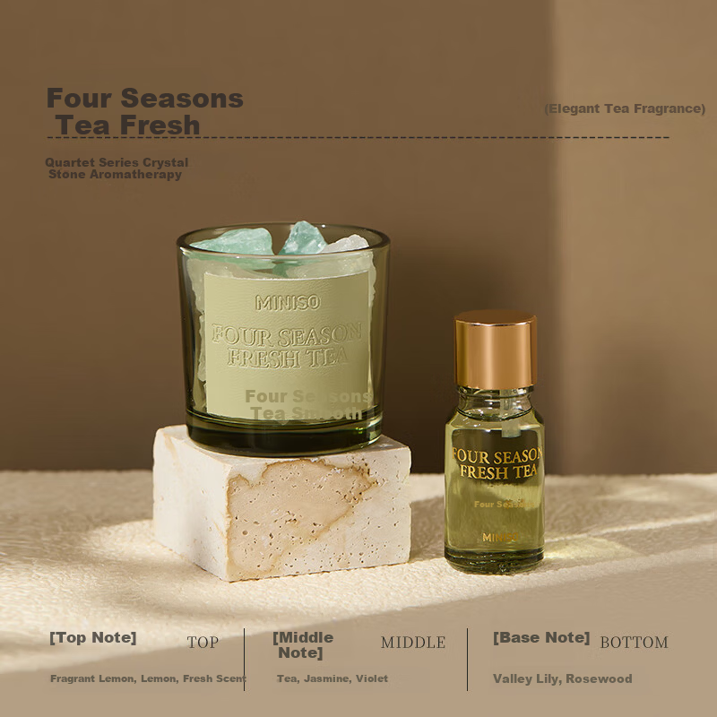 MINISO Quartet Series Crystal Stone Aromatherapy Four Seasons Tea Indoor Fragrance Home Gift