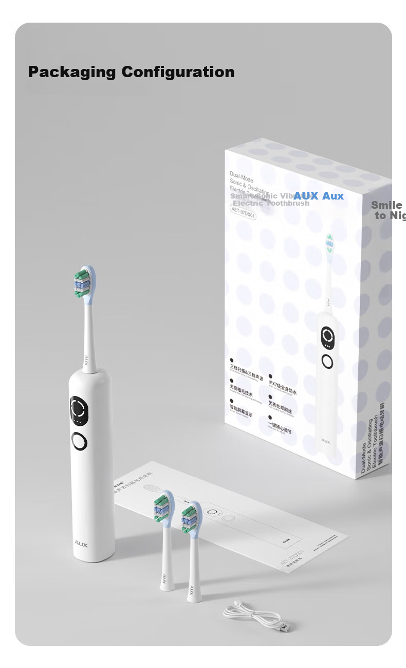 AUX S08 Electric Toothbrush - 60-Day Long Battery Life, Fast Charging, Deep Cleaning, Student/Adult Gift Recommendation, Champagne Gold - Women's Day Gift 10
