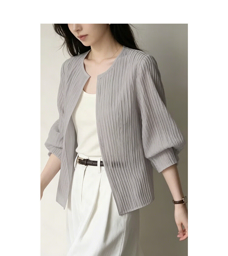 Demana Smooth Tencel Summer Minimalist Plus Size Nine-Sleeve Slimming Loose Shirt Women Premium 19
