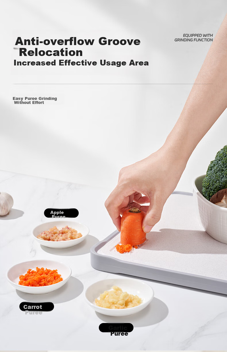 KOBACH Antibacterial Stainless Steel Cutting Board Thickened Non-Slip Mold-Resistant Double-Sided Chopping Board Medium 40*28*1.8cm 10