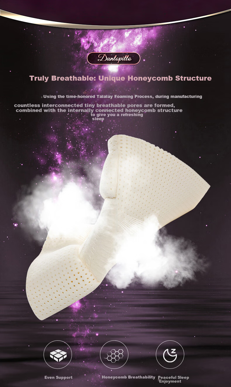 Dunlopillo Stuzzi Series Latex Pillow Refreshing Massage Pillow Dutch Imported Talalay Process Natural Latex Pillow 9
