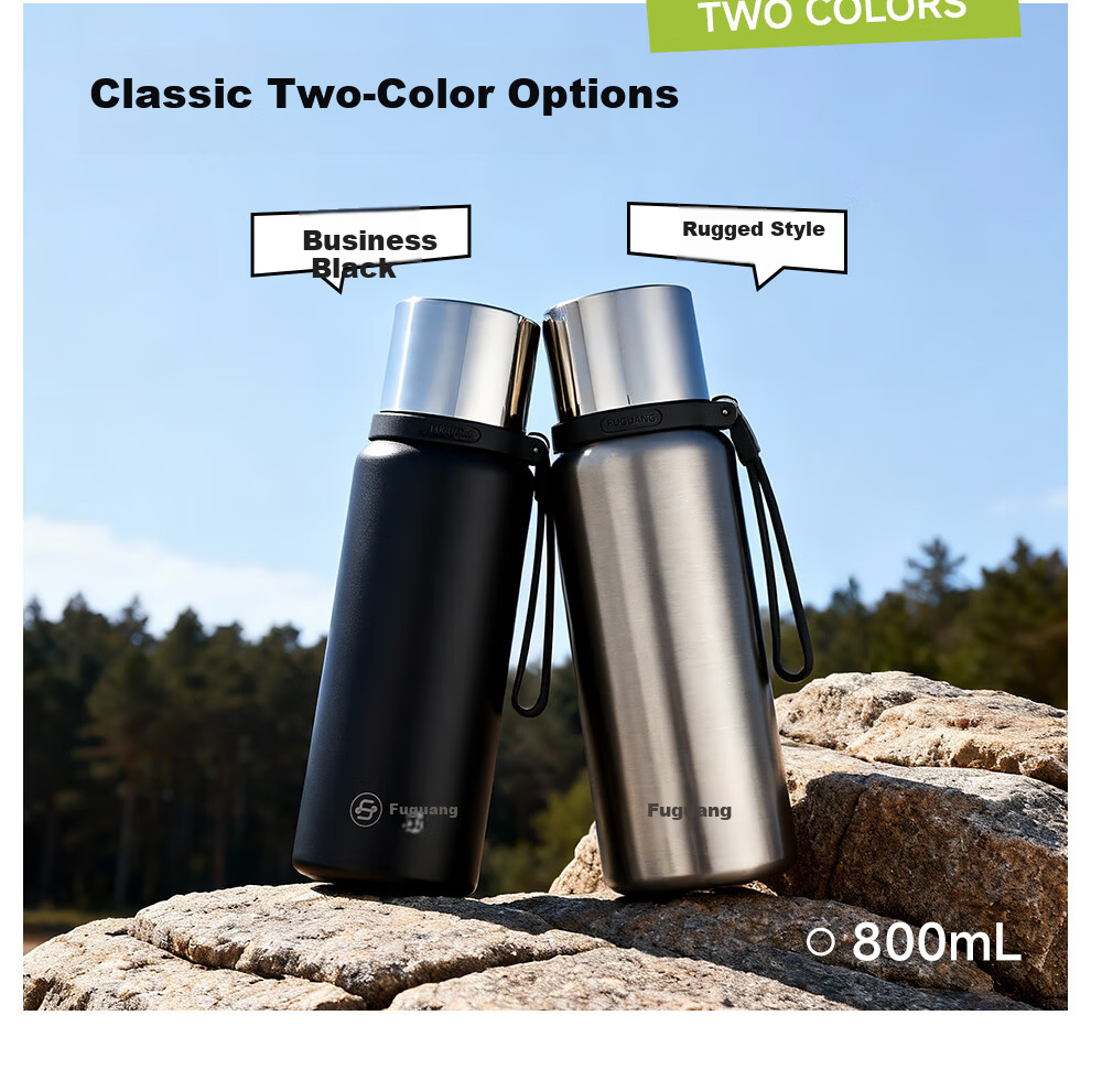 Fuguang 316L Stainless Steel Insulated Water Bottle Large Capacity Thermal Cup Full Steel Tea Separation Outdoor Men's Cup 22