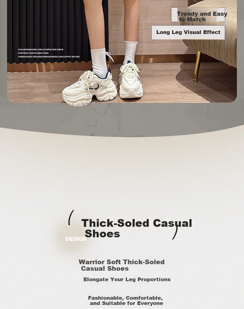 Warrior Official Women's Dad Sneakers 2026 Spring Summer New Thick Sole Height Increasing Casual Sports Shoes Women Pink Beige Size 39 2