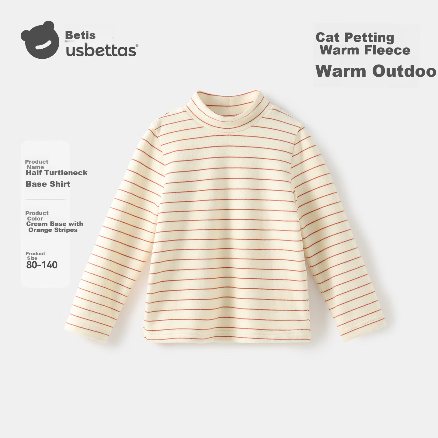 Beitais Kids Long Sleeve T-Shirt Spring and Autumn New Striped Boys and Girls Baby Mid-Neck Cotton Base Shirt