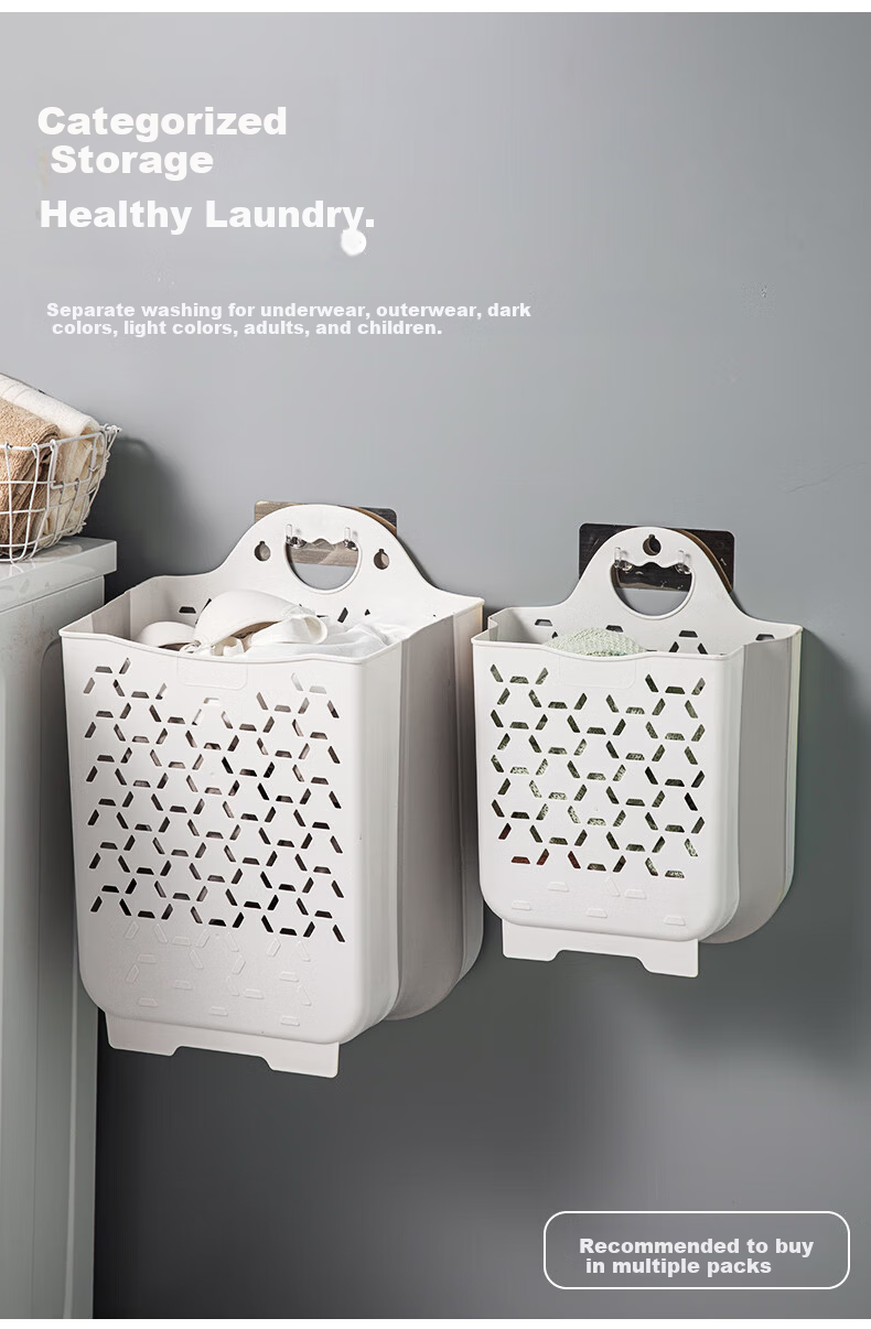 JEKO&JEKO Foldable Laundry Hamper, Bathroom Organizer Basket, Storage Container, Toy Storage Bin, Large Capacity Laundry Basket 4