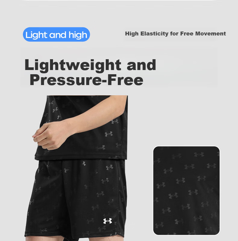 UNDER ARMOUR Quick-Dry Sports Shorts Basketball Breathable Training Competition Fashion Trendy Five-Point Pants 5