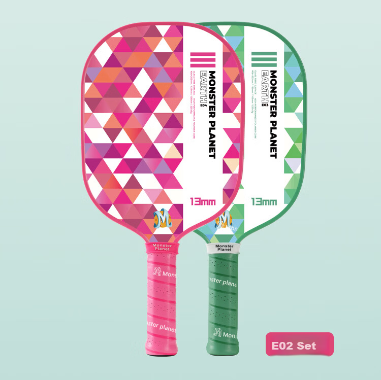 Monsterplanet Saturn S04 Pickleball Paddle Set 16mm Carbon Fiber Honeycomb Core Tournament Grade Upgraded Version 9
