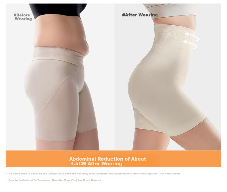 Curvilism [Victoria Song Style] Cloud Waist-Slimming Hip-Lifting Pants for Women Shaping Waist High-Waist Leggings Nude Color Size L 6