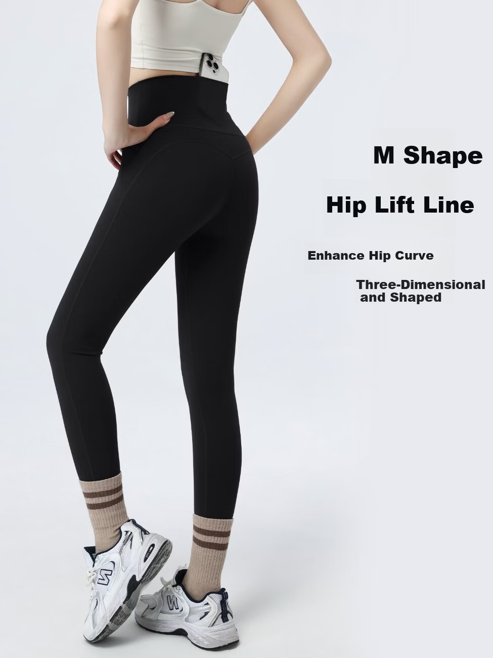 DRUR Women's Outdoor Slim Fit High Waist Butt Lift Shark Skin Quick-Dry Training Yoga Cycling Leggings 15