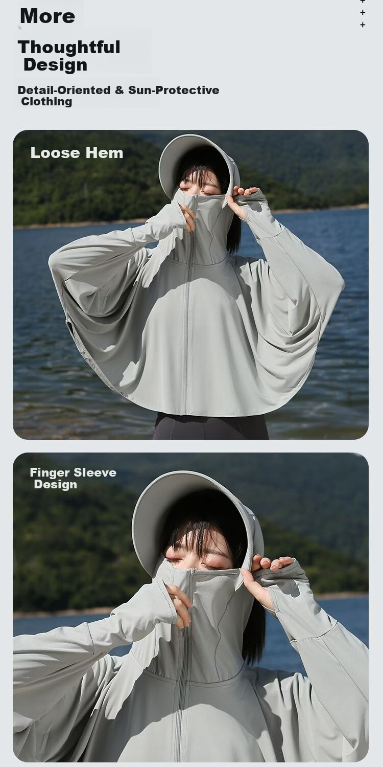 Combo Women's Summer Thin UV Protection Sun Shirt Mesh Loose Shawl Ice Silk European Style Sun Protection Skin Jacket 8