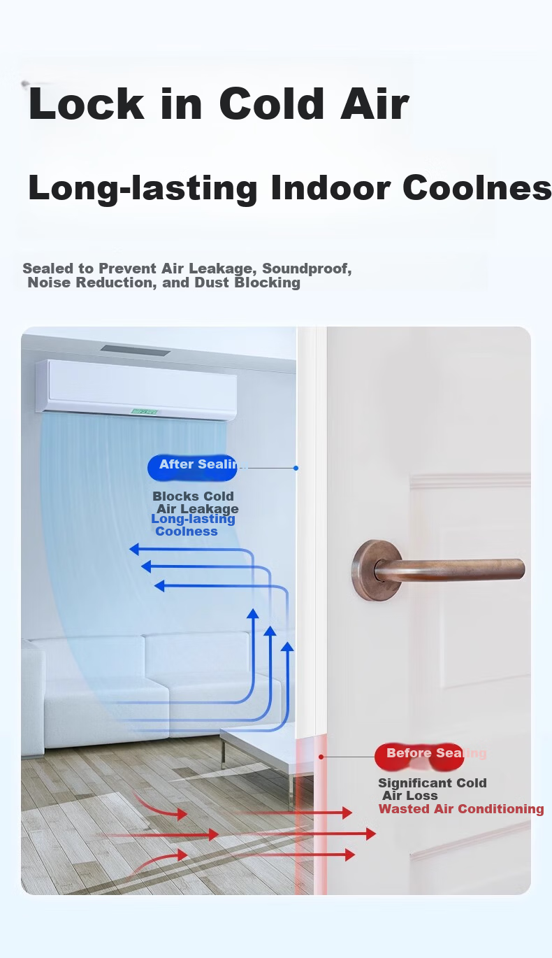 Xuanjia Mital Door and Window Gap Sealing Strip Glass Door Gap Windproof Soundproof Waterproof Adhesive Strip 2