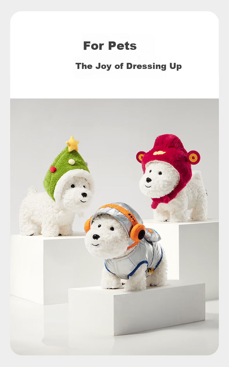 Babycare & BCTOYS Electric Plush Puppy Accessory Pet Doll West Highland Birthday Gift - Christmas Hat 10
