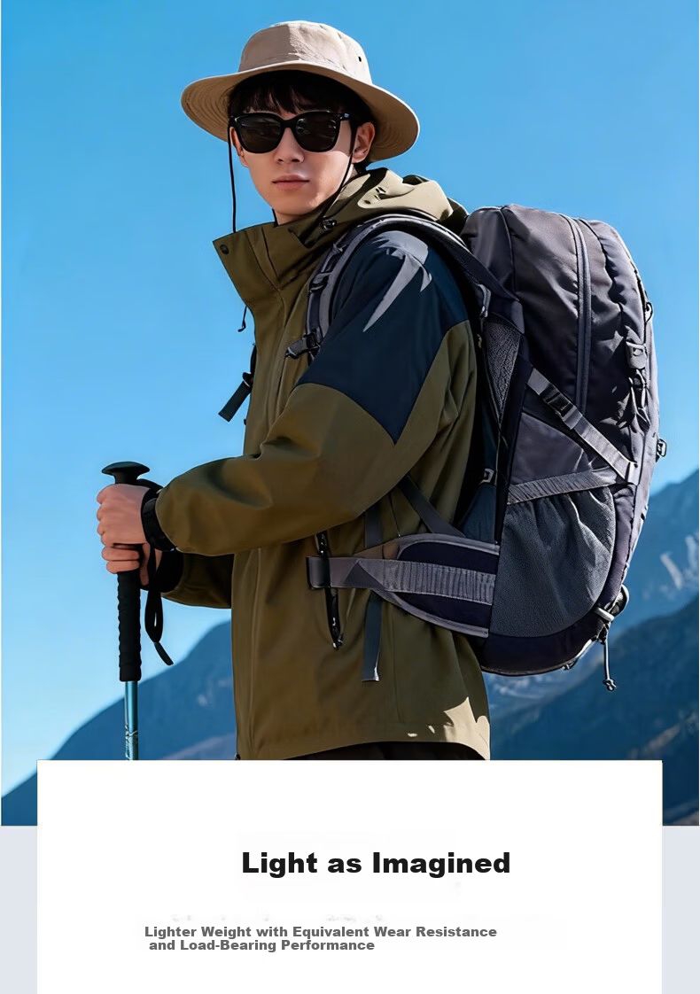 JEEP Outdoor Hiking Backpack Professional Multifunctional Sports Bag Large Capacity Lightweight Water-Resistant Travel Bag for Men 3