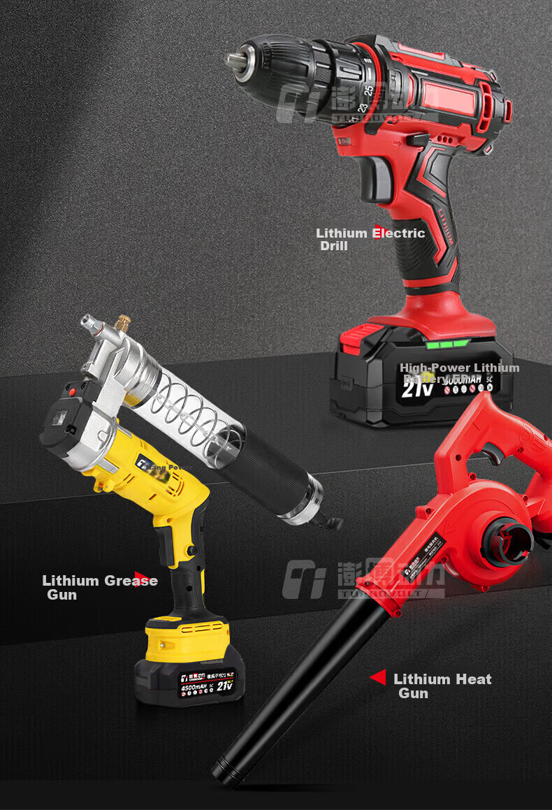 TURBOVOLT 21V Lithium Battery Angle Grinder Electric Wrench Electric Drill Makita Style Power Tool Lithium Battery 1500mAh 12