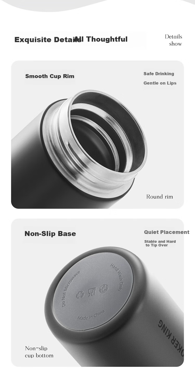 Chuida Huang Insulated Bottle 316L Stainless Steel Water Cup Lightweight Portable Tea Cup Light Beige 360ml 11