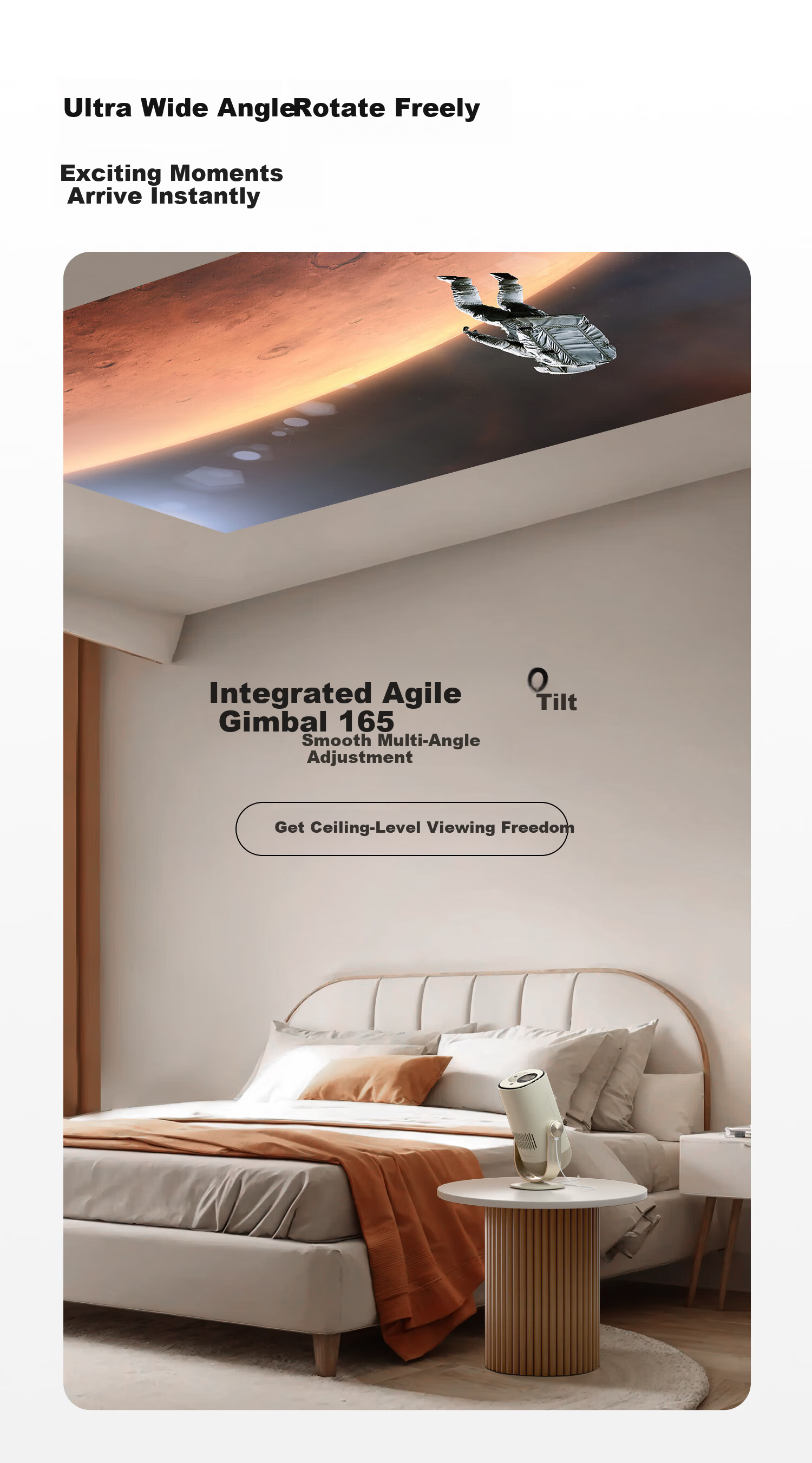 Dangbei Smart2 Projector Home Use HD Portable PTZ Projector Affordable Smart Home Theater National Subsidy (Mijia Connected Atmosphere Speaker) 7