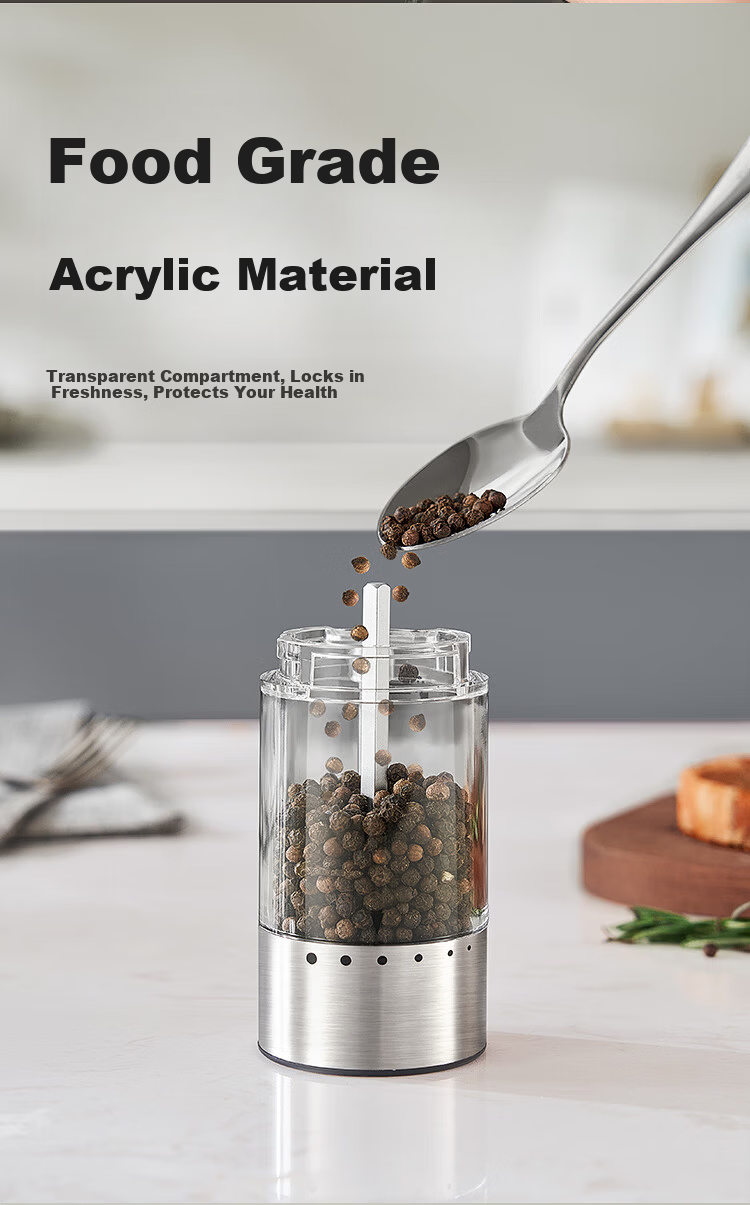 JD Original Electric Black Pepper And Sea Salt Grinder, Flaxseed Kitchen Home Use Stainless Steel Automatic Speed Adjustable Model 10