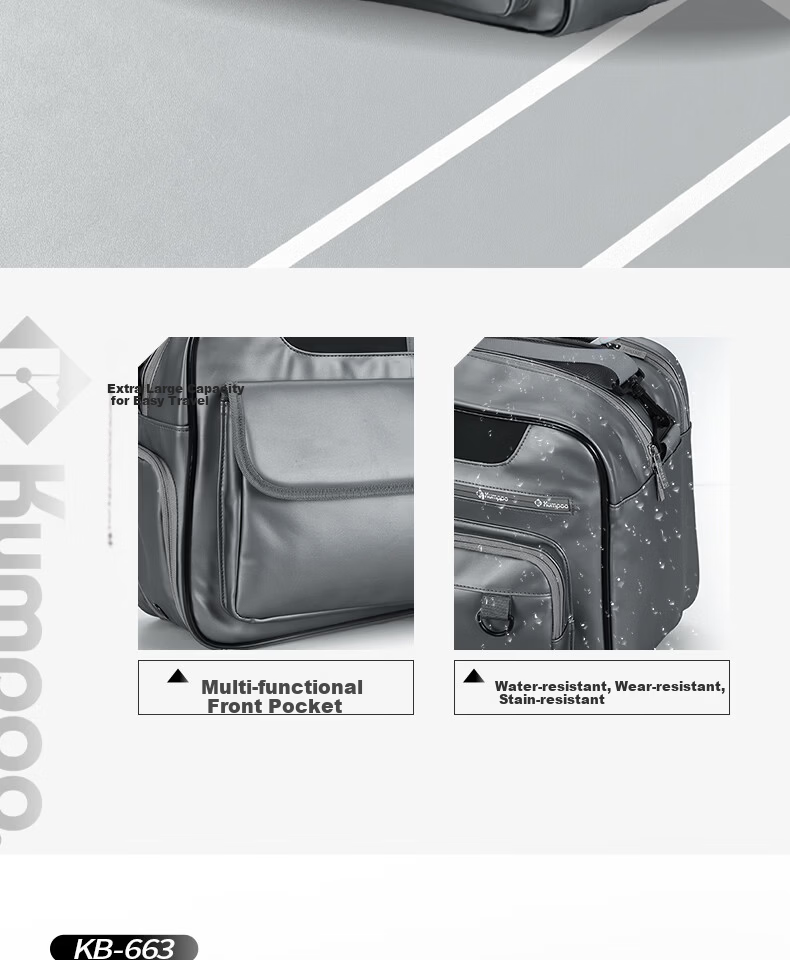 KUMPOO 26th Anniversary New Badminton Bag Durable Waterproof Heat-Resistant Sports Handheld Shoulder Bag Xunfeng KB-663 Silver/Grey 6