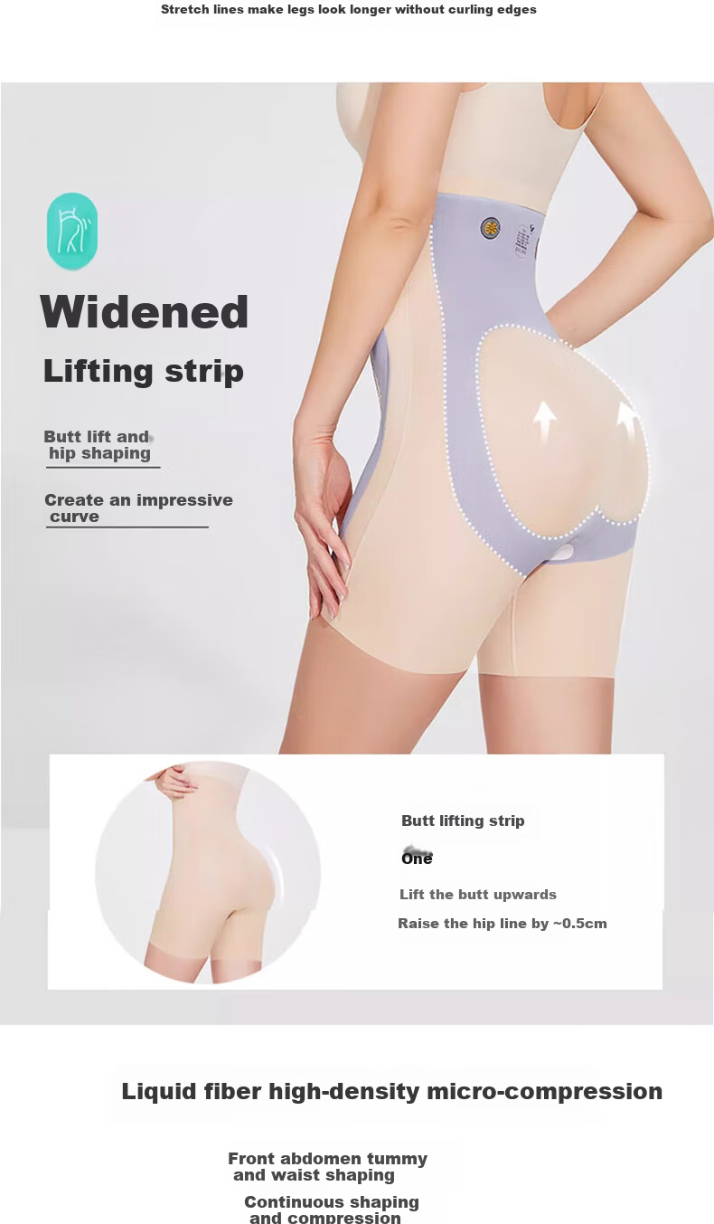 GRACEWELL 5D Shaping Floating Pants Hip Lifting Waist Slimming Seamless High Waist Slimming Body Shaping Base Underwear Nude L 7