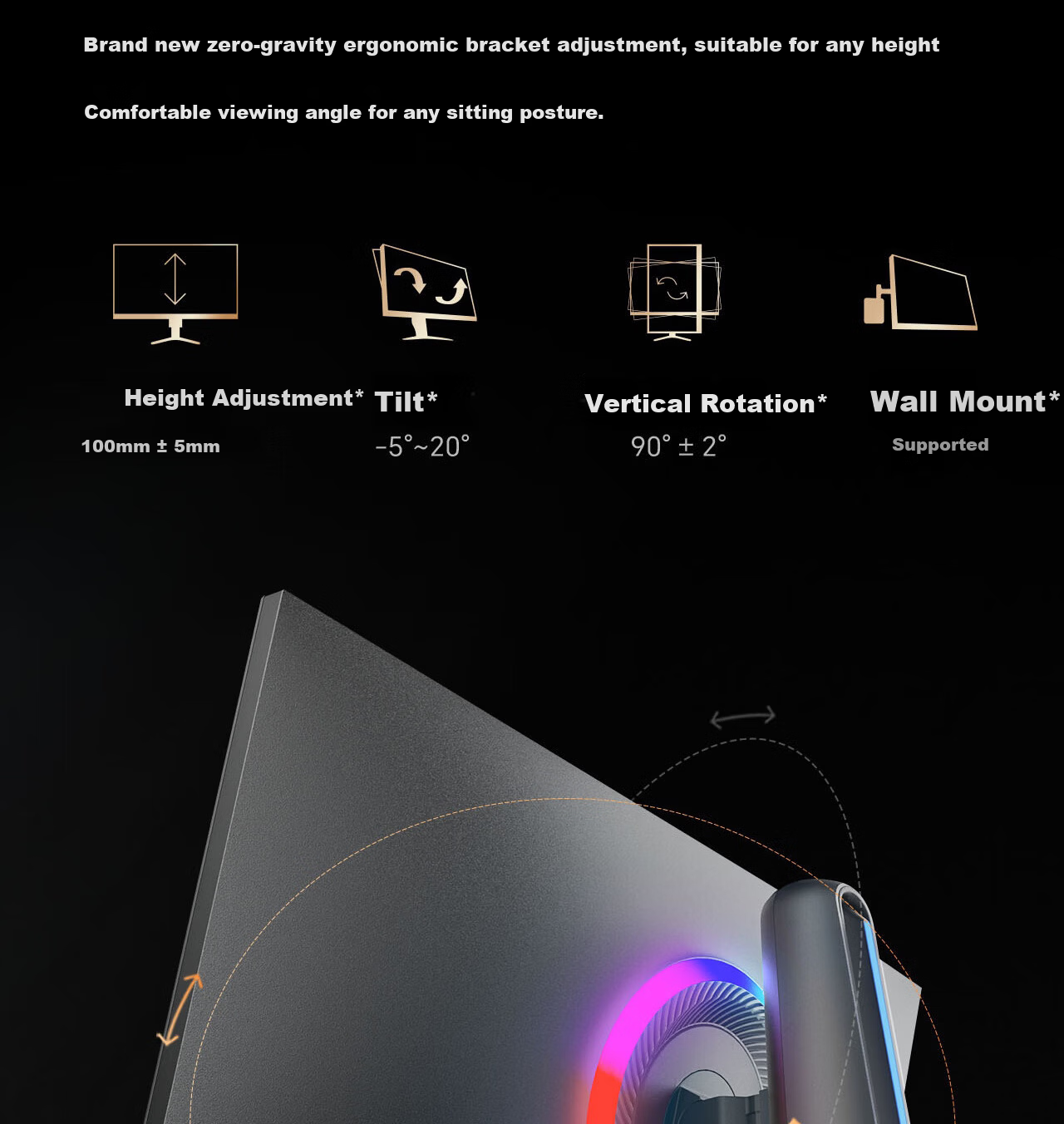 Hisense G7 Ultra 27-inch 3A Original Picture Obsidian Screen 1152-Zone MiniLED DP2.1 4K 160Hz Dual Mode 320Hz Moonshadow Gray Gaming Monitor 29