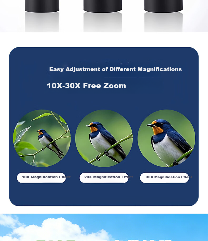 HUGE Monocular Telescope Zoom Portable Outdoor Birdwatching High-Power HD Professional Concert Phone Photography 4