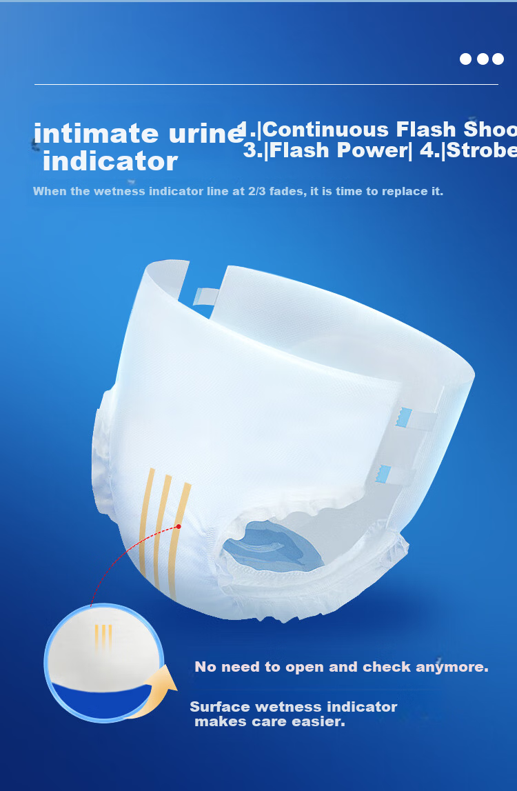 Zundaren Adult Diapers L Size 10 Pieces Waist Tape (Waist: 82-136cm) Incontinence Pads for Elderly and Postpartum Women 3