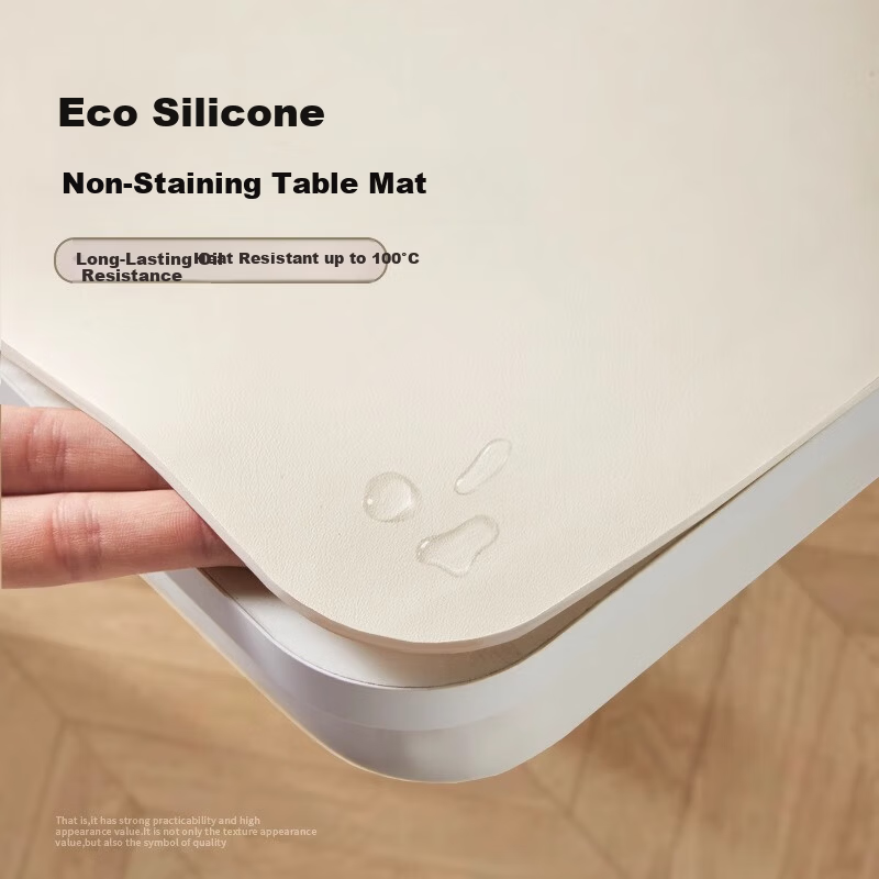 Yinshang Eco Silicon Dining Table Mat Oil-Proof Waterproof Heat-Resistant Wash-Free Table Mat Tablecloth Sideboard Kitchen Desktop Mat