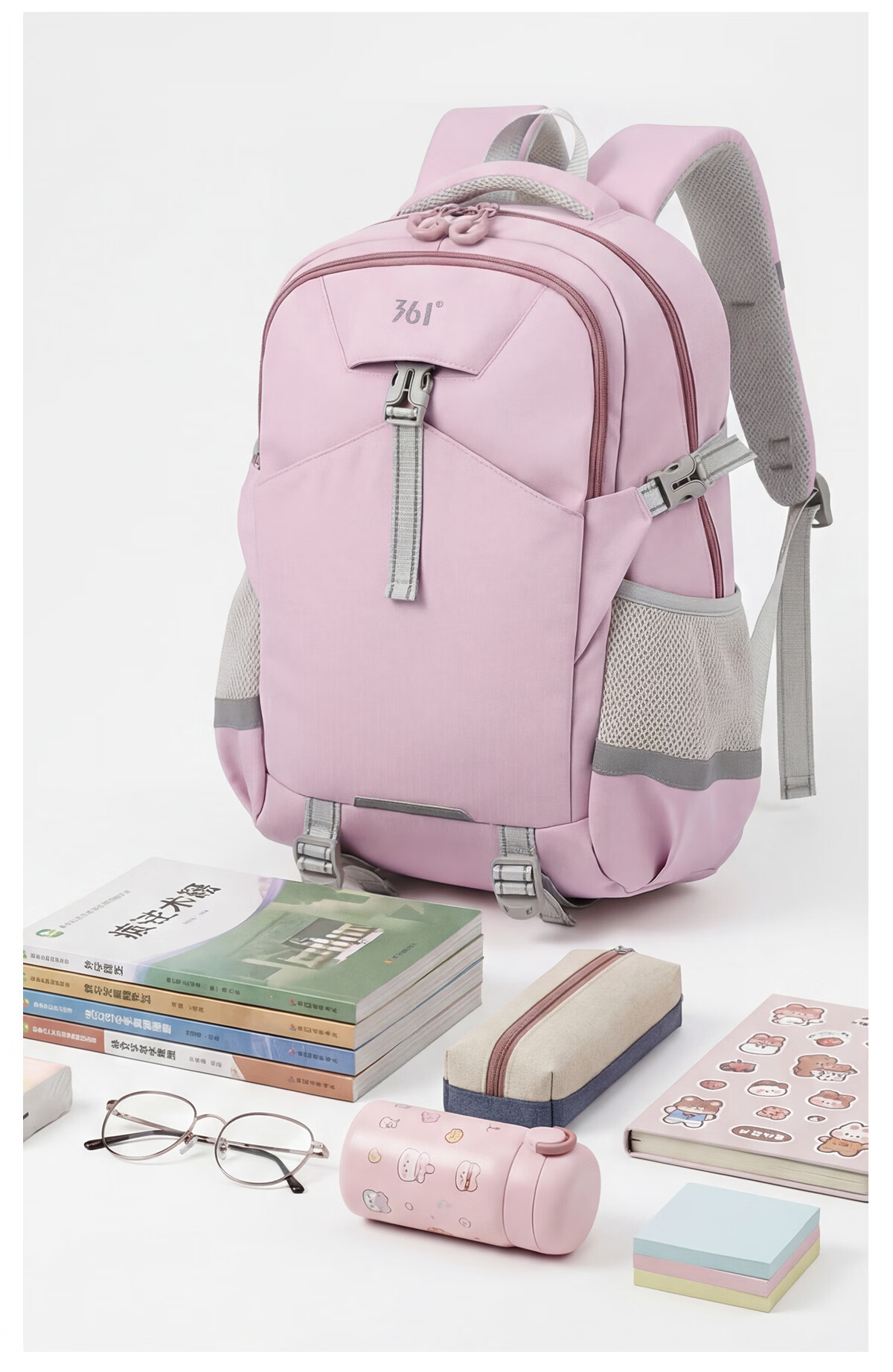 361° Women's Large Capacity Lightweight Versatile School Backpack for High School Students, Simple Ergonomic Spine Protection, 2026 New Model 6