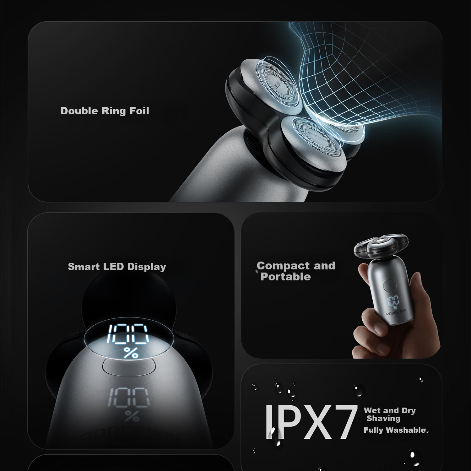 FLYCO Borui Electric Shaver Portable Mini Men's Razor Car Travel New Model Borui P17 Birthday Gift for Boyfriend Husband Dad