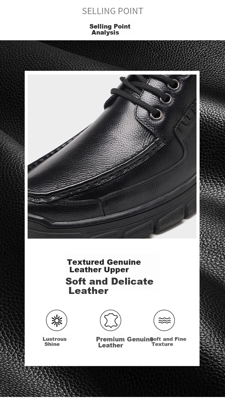 Hengyuanxiang Men's Slip-On Outdoor Casual Lace-Up Breathable Commuter Shoes J89086 Black 42 4