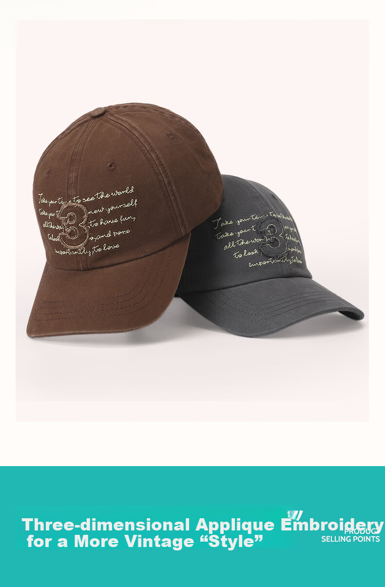 Wanding Baseball Cap for Women with Washed Fabric, Letter Embroidery, Curved Brim, Soft Top, Couple's Hat for Men, Washed Pink 3