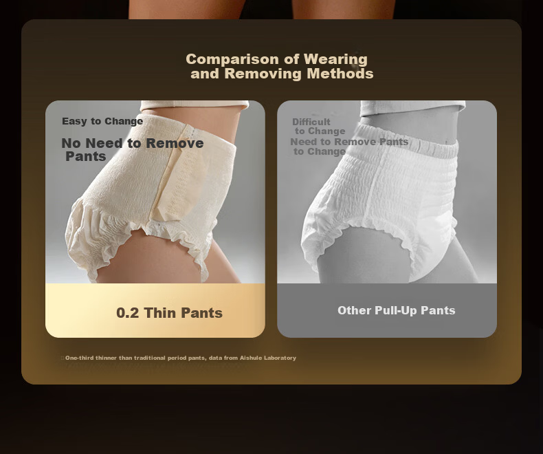 Aishule Ultra-Thin Close-Fitting Adult Pull-Up Diapers L10 Pieces Deodorizing Antibacterial Seamless Lightweight Underwear-Style Diapers 11