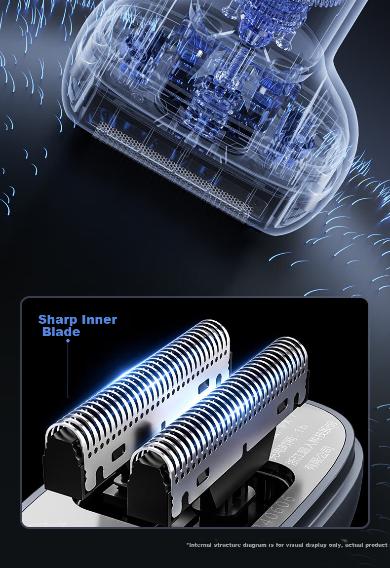 Superman Hangyang High-End Series High-Power Electric Shaver Reciprocating Small Hammer Full Body Washable Razor Type-C Fast Charging HS936 7