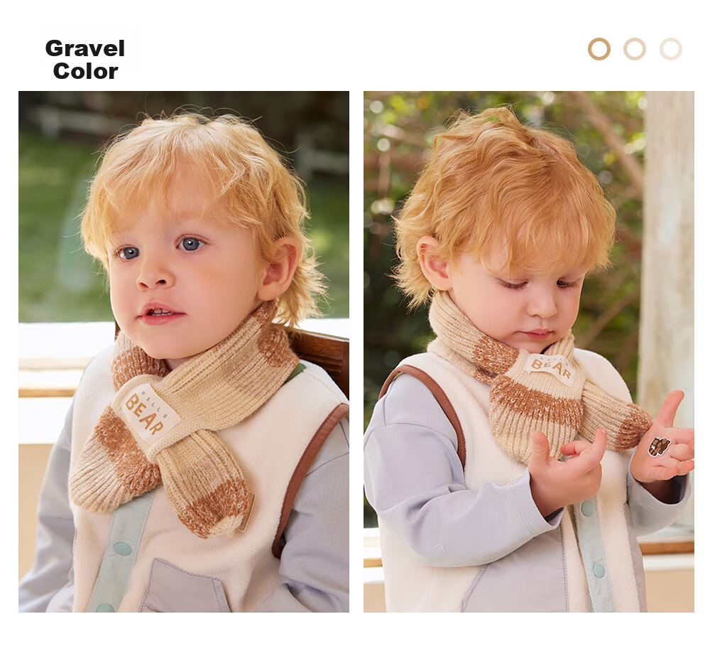 Beitais Children's Scarf 2025 New Boys Girls Outdoor Autumn Winter Windproof Warm Baby Knitted Scarf 16