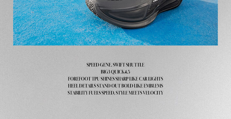 361° BIG3 QUICK 4.5 Men's Basketball Shoes Summer New Breathable Cushioning Durable Shoes Men 672621102-5 39