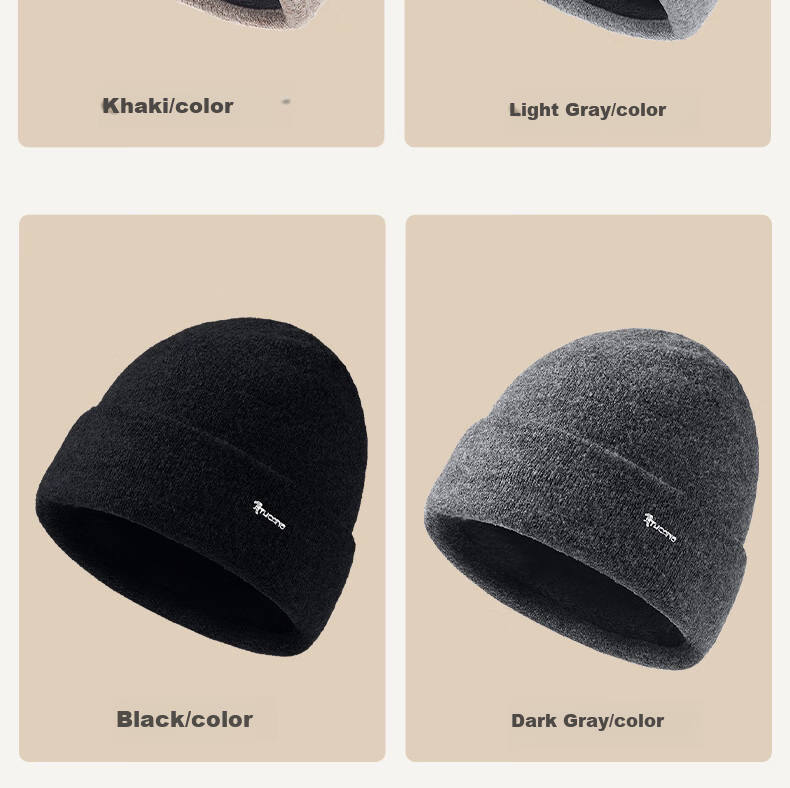 Woodpecker Men's Winter Warm Knitted Hat Women's Thickened Ear Protection Outdoor Cycling Fleece Cold Weather Wool Hat 12