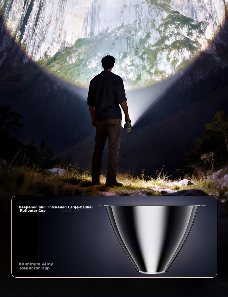 TCL High-Power Flashlight Long-Lasting 24-Hour Solar Emergency Light Rechargeable Patrol Spotlight Mining Lamp 6