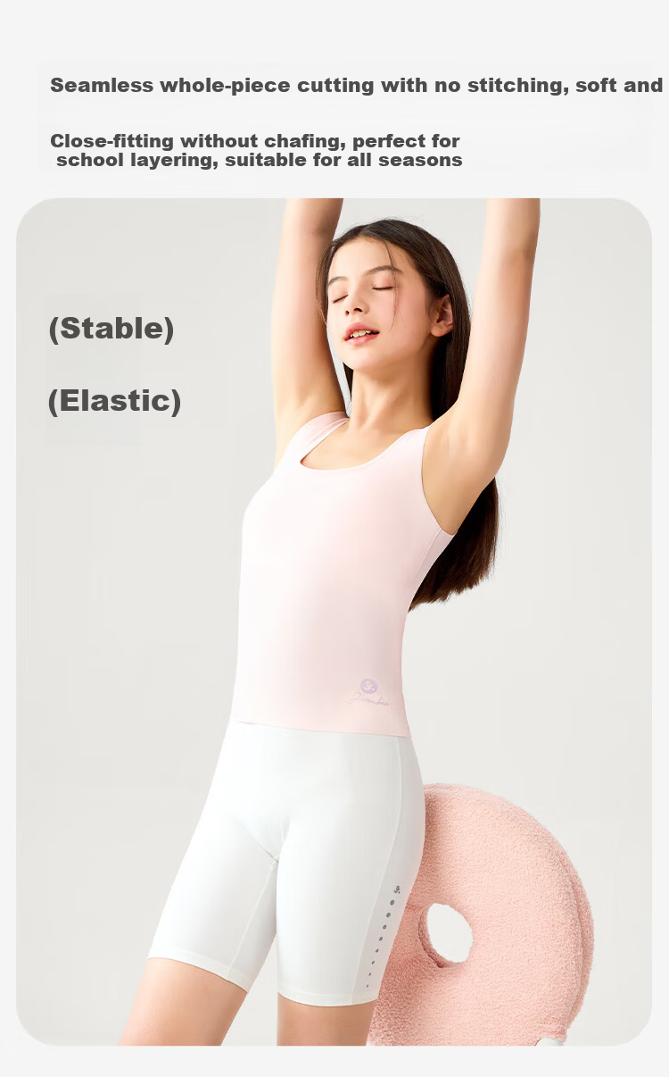 Jiusuiban Children's Vest for Girls, Size 120S, Jinmo Brand, for Ages 12-15 during Puberty, with Chest Pads, Bra, Student Anti-Nipple Show Underwear 8